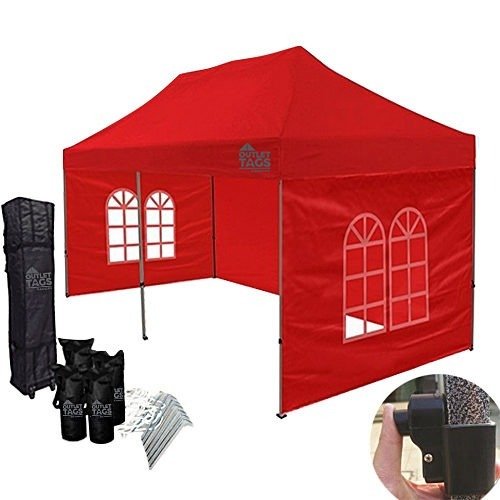 10x20 red canopy with walls