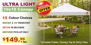 10x10 Canopy - 15 Colours too Chose from from Only $149.99