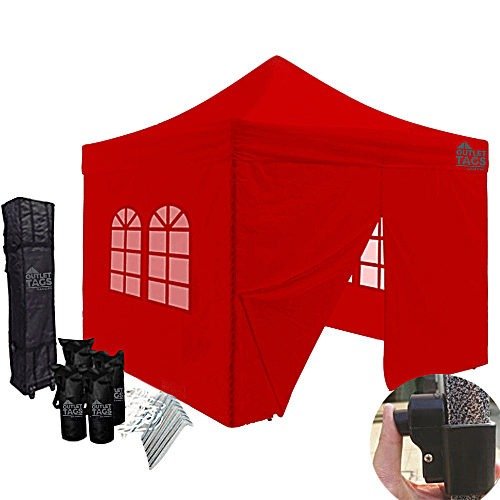 Red 10×10 Canopy Tent with Four Walls | Outlet Tags Canopies Canada ...