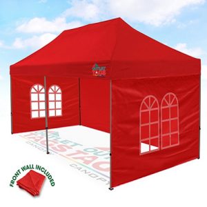 10x20 Red Canopy with Walls