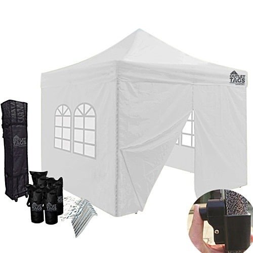 10x10 white canopy tent with four walls