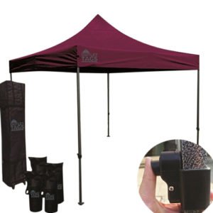 10x10 maroon pop up tent