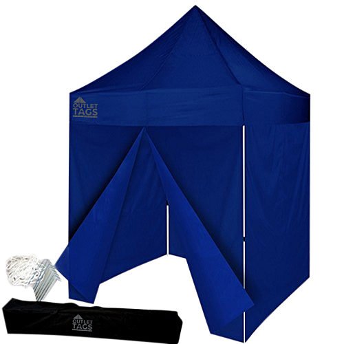 blue 8x8 canopy tent with walls