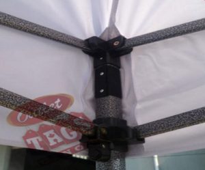 10x10 Iron Horse Canopy - Salt & Pepper Frame - Medium Quality - Beige