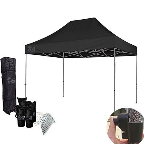 10x15 black pop up tent