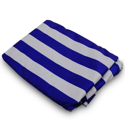 blue white striped canopy tarp