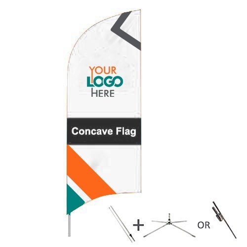 Buy custom concave flags from OTC Canopies