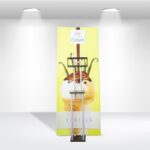 S-Shaped Banner Stand with Display Shelves - Image 2