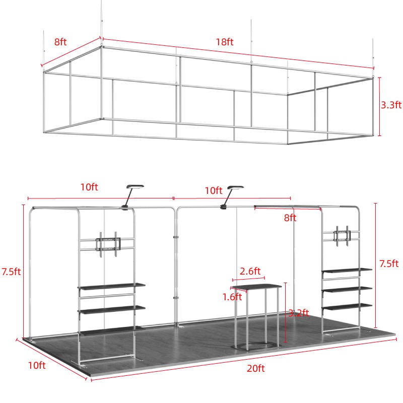 10ftx20ft Custom Trade Show Booth 1A - Image 4