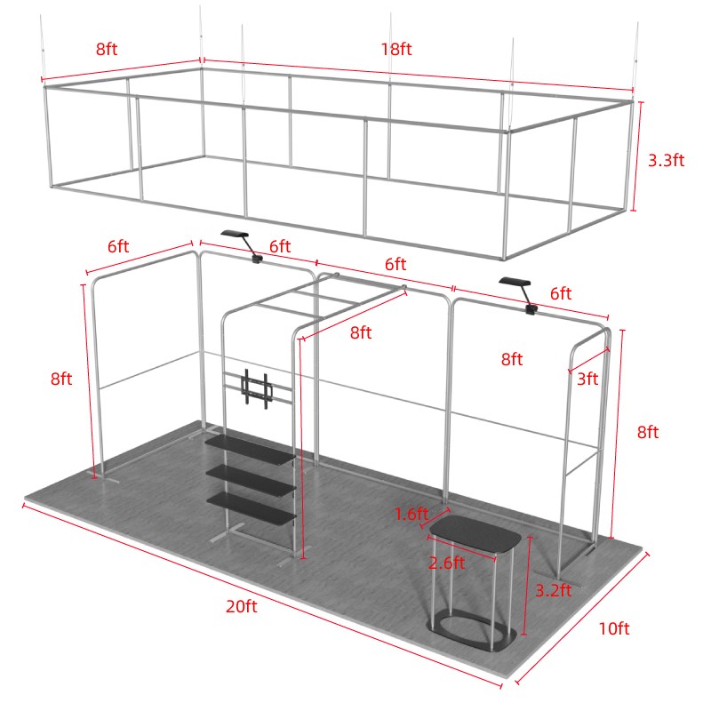 10ftx20ft Custom Trade Show Booth B1 - Image 3