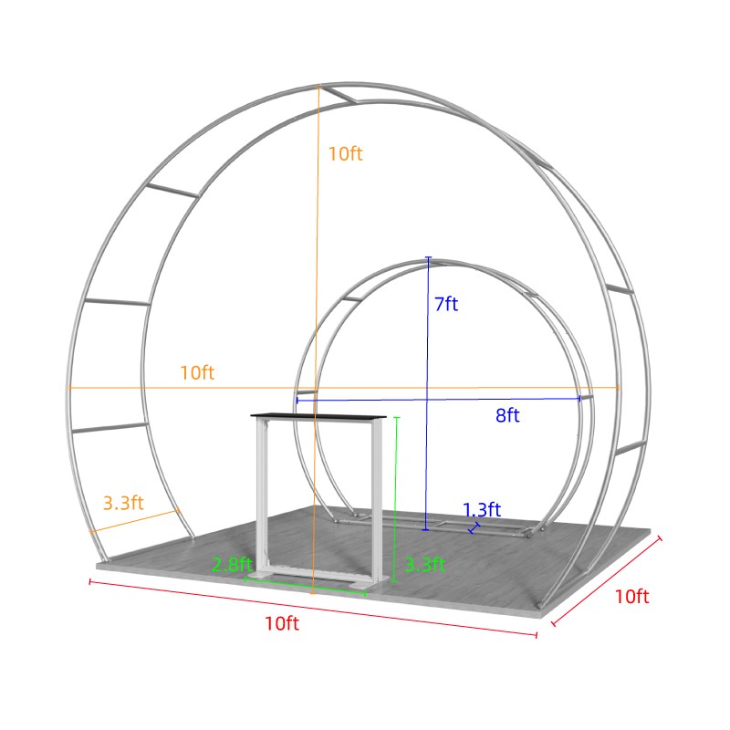 10ftx10ft Custom Trade Show Booth D2 - Image 8