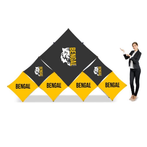 Triangular Large Floor Grid Pop Up Display